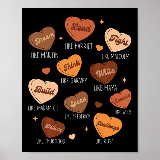 Poster Mois de l'histoire des Noirs Rêve comme Martin Dir (Devant)