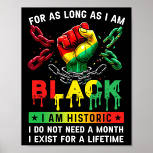 Poster Mois de l'histoire des Noirs Tant que je suis Noir
