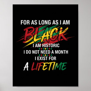Poster Mois de l'histoire des Noirs Tant que je suis Noir