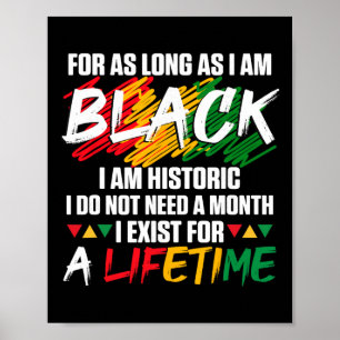 Poster Mois de l'histoire des Noirs Tant que je suis Noir