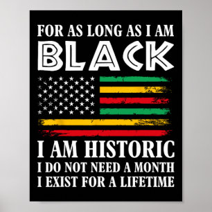 Poster Mois de l'histoire des Noirs Tant que je suis Noir