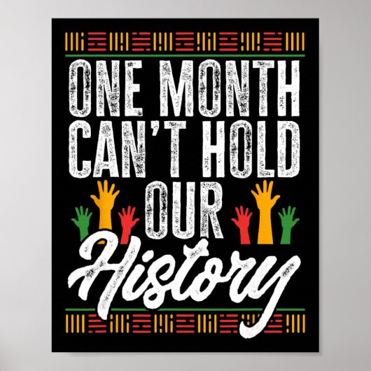 Poster Mois de l'histoire des Noirs - Un mois ne peut con (Devant)