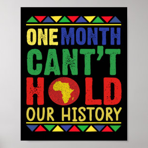 Poster Mois de l'histoire des Noirs Un mois ne peut pas t