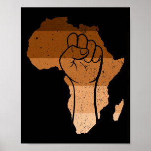 Poster Mois de l'histoire des Noirs Vintage Mélanine Poin