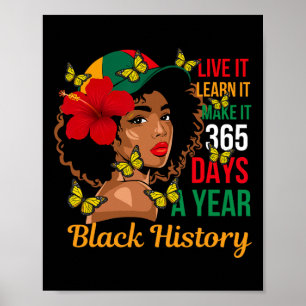 Poster Mois de l'histoire des Noirs, vivez-le, apprenez-l