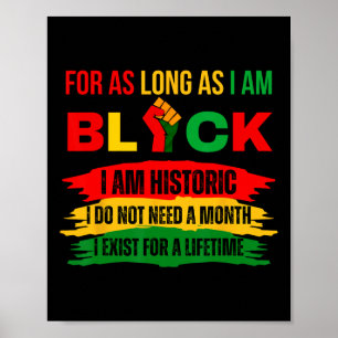 Poster Mois De L'Histoire Noire Aussi Longtemps Que Je Su