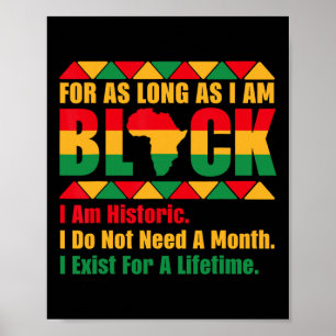 Poster Mois De L'Histoire Noire Aussi Longtemps Que Je Su