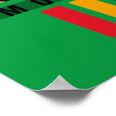 Poster Mois de l'histoire noire Couleurs du drapeau afric (Coin)