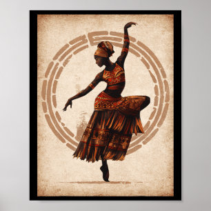 Poster Mois de l'histoire noire Femme noire Tribyl Dancin