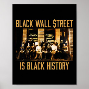 Poster Mois de l'histoire noire Funny Wall Street Amer af