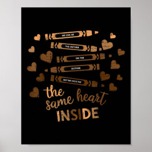 Poster Mois de l'histoire noire Le même coeur à l'intérie