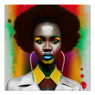 Poster Mois de l'histoire noire Melanin Femmes Black Girl