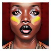 Poster Mois de l'histoire noire Melanin Girl Magic Queen (Devant)