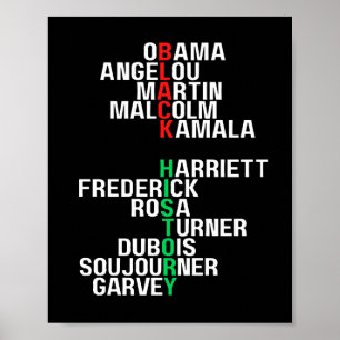 Poster Mois de l'histoire noire Melanin King Reine Sista 