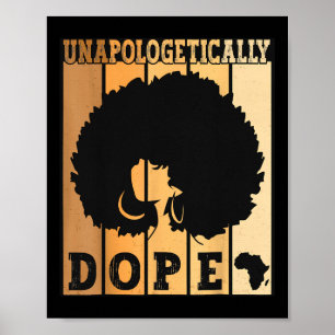 Poster Mois de l'Histoire Noire sans excuses Noir Afro Me