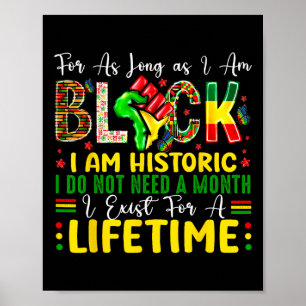 Poster Mois De L'Histoire Noire Tant Que Je Suis Noir Je