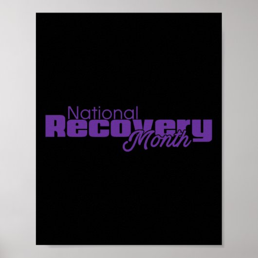 Poster Mois de récupération - Logo violet (Devant)