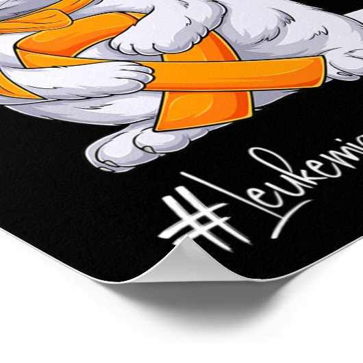 Poster Mois de sensibilisation à la leucémie Chat au ruba (Coin)