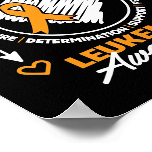 Poster Mois de sensibilisation à la leucémie Soutien Je P (Coin)