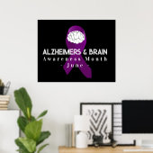 Poster Mois de sensibilisation à la maladie d'Alzheimer e (Bureau à domicile)