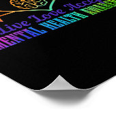 Poster Mois de sensibilisation à la santé mentale Vivre A (Coin)