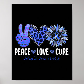 Poster Mois de sensibilisation à l'ataxie Peace Love Cure