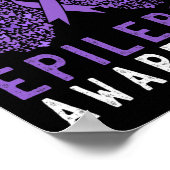 Poster Mois de sensibilisation à l'épilepsie papillon Rib (Coin)