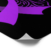 Poster Mois de sensibilisation à l'épilepsie Purple Ribbo (Coin)