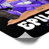 Poster Mois de sensibilisation à l'épilepsie Ruban violet (Coin)