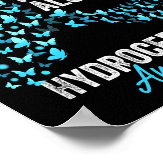 Poster Mois de sensibilisation à l'hydrocéphalie Papillon (Coin)