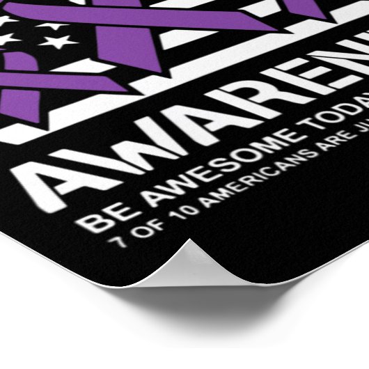 Poster Mois de sensibilisation à l'itinérance Drapeau amé (Coin)