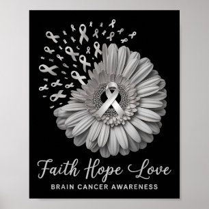 Poster Mois de sensibilisation au cancer du cerveau Foi E