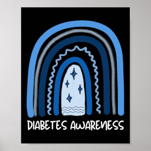 Poster Mois de sensibilisation au diabète Novembre Blue R