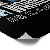 Poster Mois de sensibilisation au diabète T1d Guerrier du (Coin)