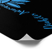 Poster Mois de sensibilisation au diabète Tournesol bleu (Coin)