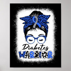 Poster Mois de sensibilisation au diabète Type T1d T2d Me