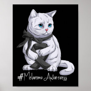 Poster Mois de sensibilisation au mélanome Chat noir au r