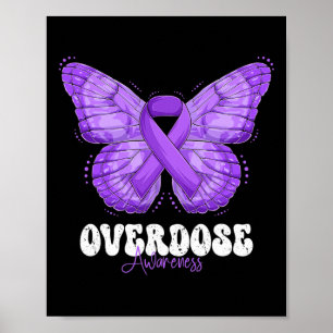 Poster Mois de sensibilisation Beurre à ruban violet