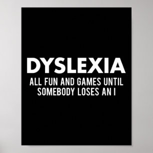 Poster Mois de sensibilisation Drôle Dyslexique Citation 
