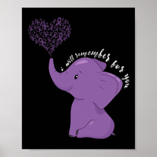 Poster Mois de sensibilisation Je termine le ruban violet