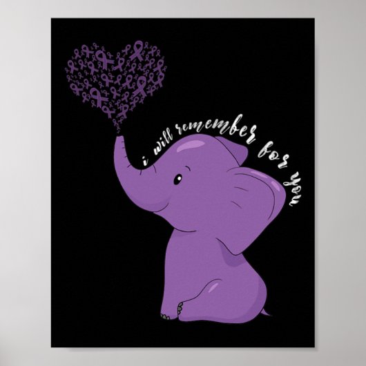 Poster Mois de sensibilisation Je termine le ruban violet (Devant)