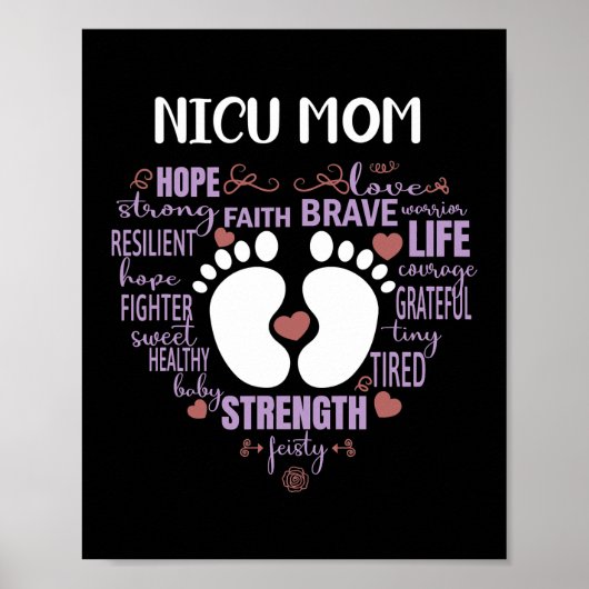 Poster Mois de sensibilisation maman de la NICU pour mama (Devant)