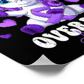 Poster Mois de sensibilisation Ruban violet Unicorne (Coin)