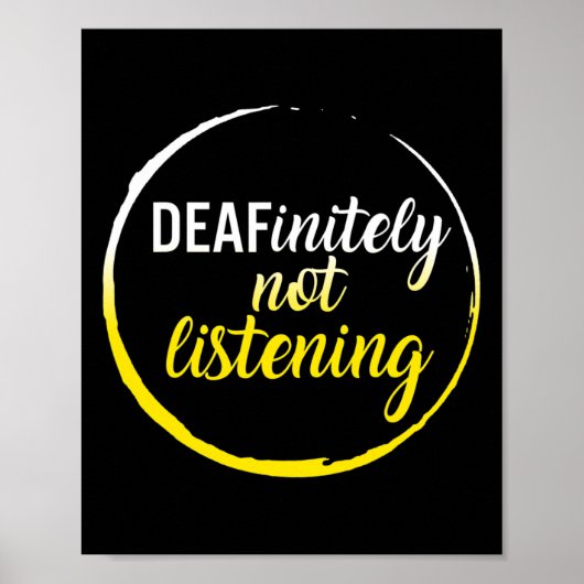 Poster Mois De Sensibilisation Sans Écouter Asl Lang (Devant)