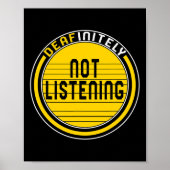Poster Mois De Sensibilisation Sans Écouter Asl Lang (Devant)