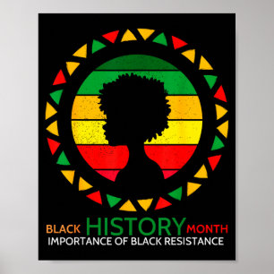 Poster mois d'histoire des Noirs afro-américain 