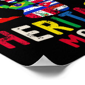 Poster Mois du patrimoine hispanique Empreinte de la main (Coin)