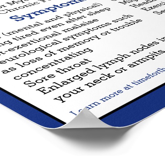 Poster Mois, jour et semaine de sensibilisation au ME/SFC (Coin)