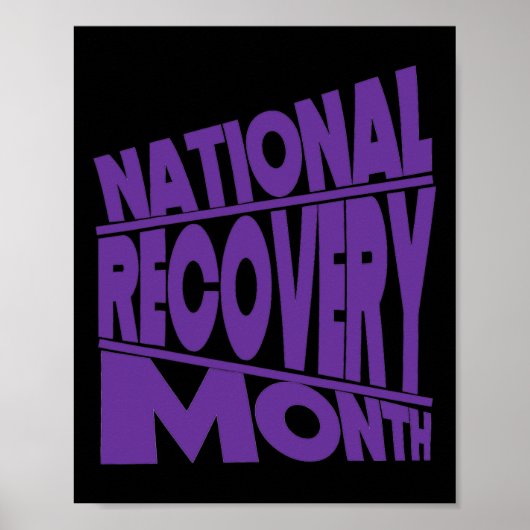 Poster Mois national de récupération Conception de la typ (Devant)
