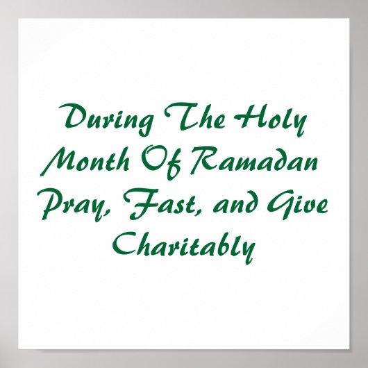 Poster Mois Saint Du Ramadan (Devant)